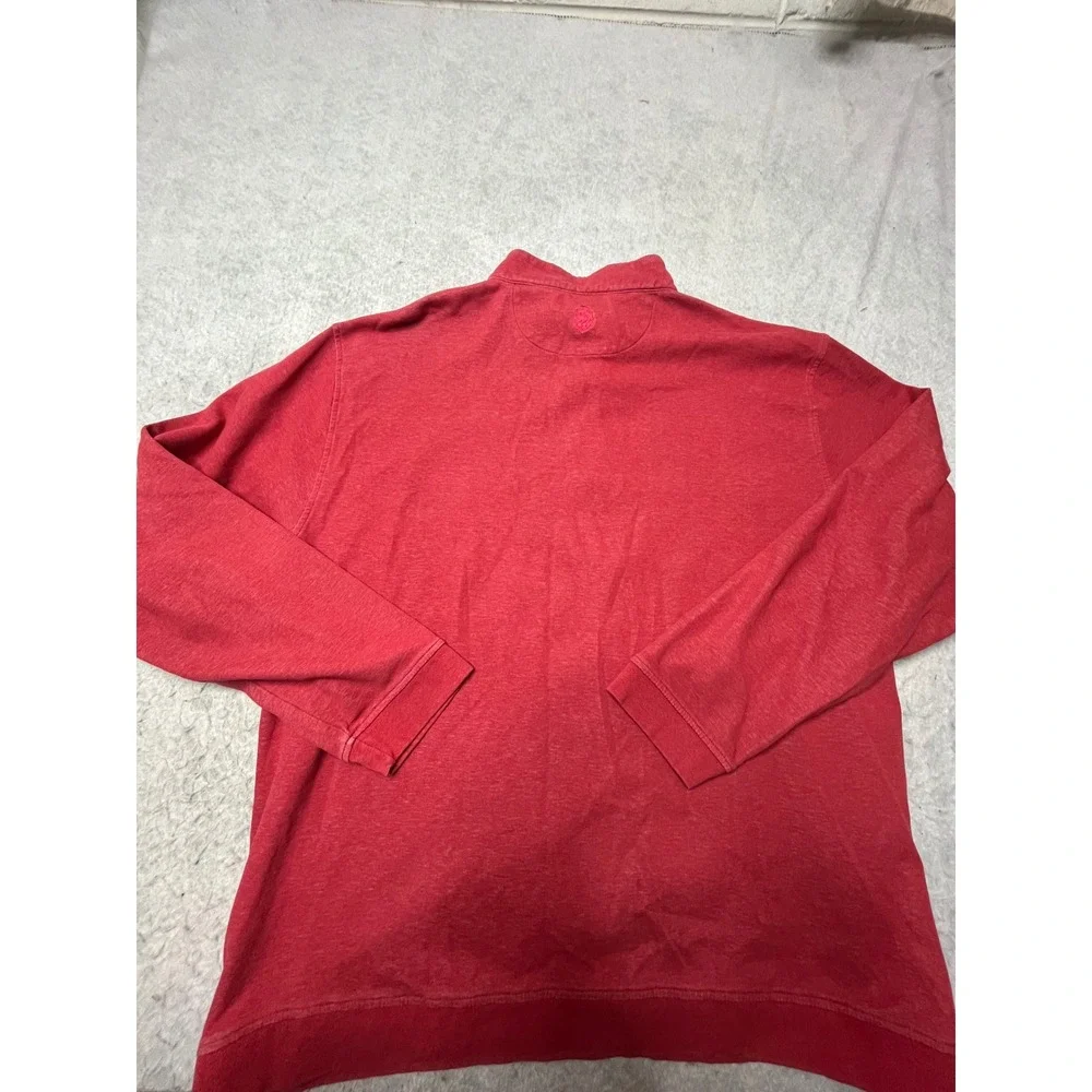 Southern Proper Canal Pullover Mens 2XL Red Quarter Zip Mock Neck Sweater‎